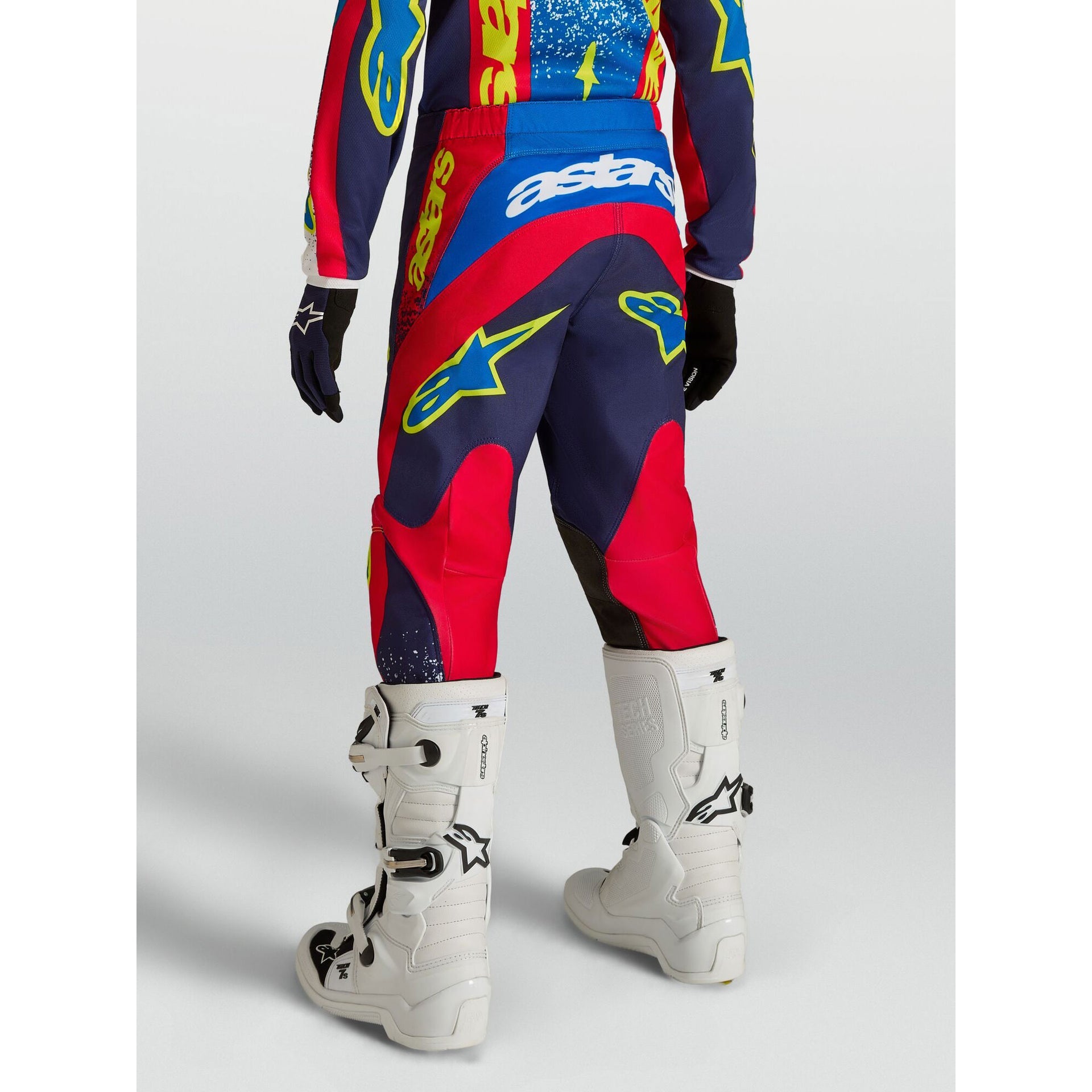Alpinestars Youth Fluid DRAG MX Pants (Blue Navy/Fire Red/White)