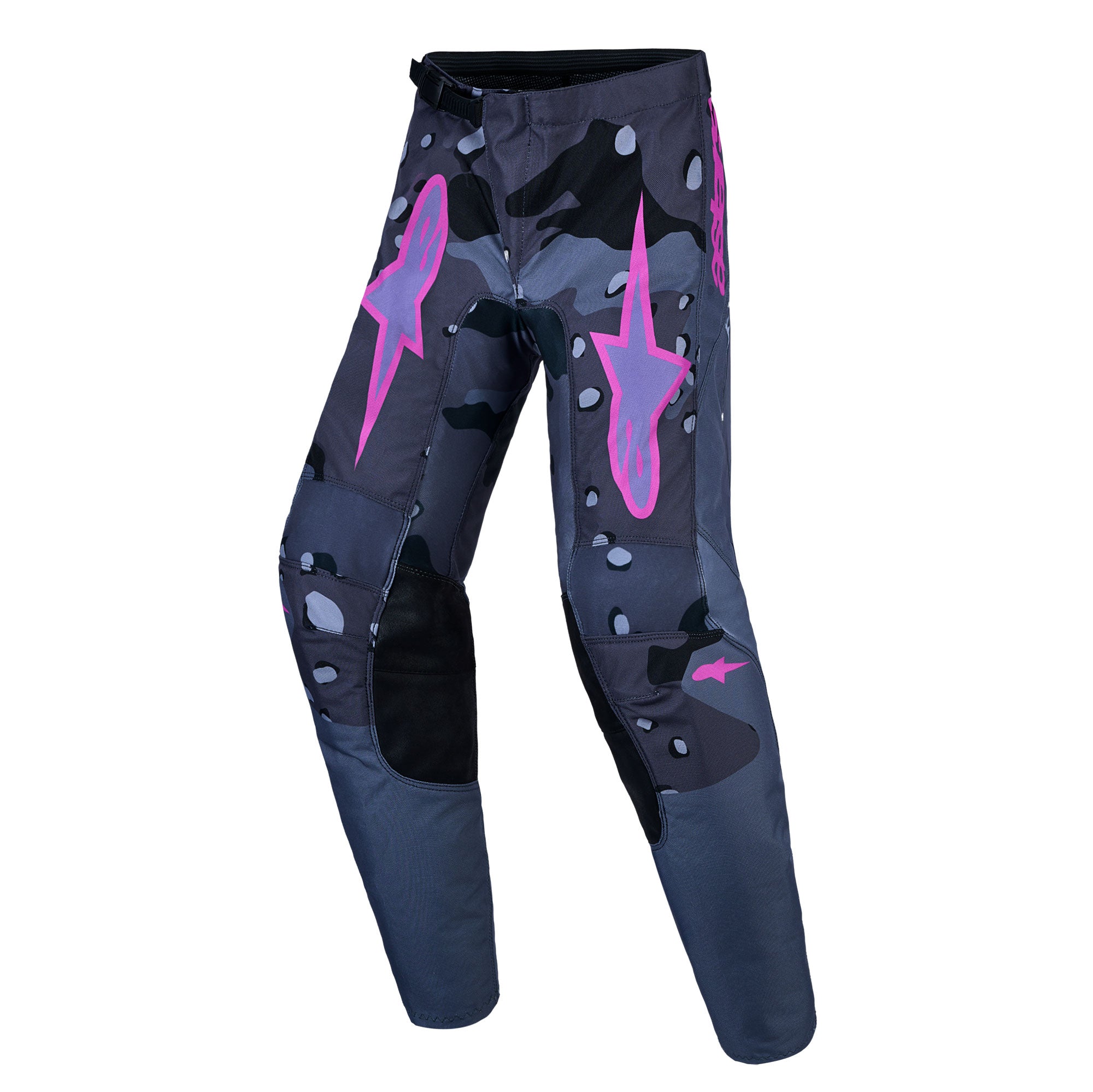 Alpinestars Youth Fluid LONE MX Gear Set (Grey Camo/Purple)