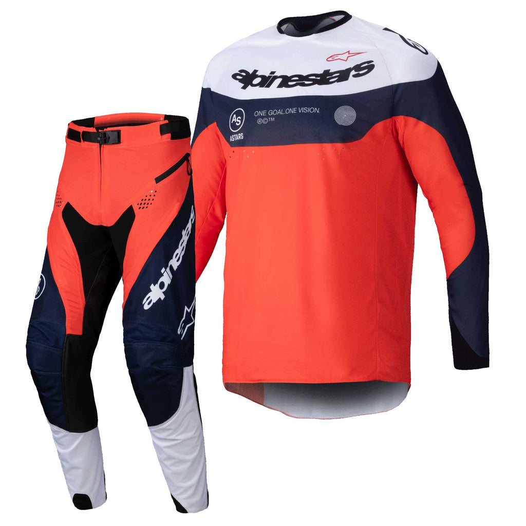 Alpinestars ENDURO Jersey & Pant Kit Deal PRO-Dura (Navy/Hot Orange/White)