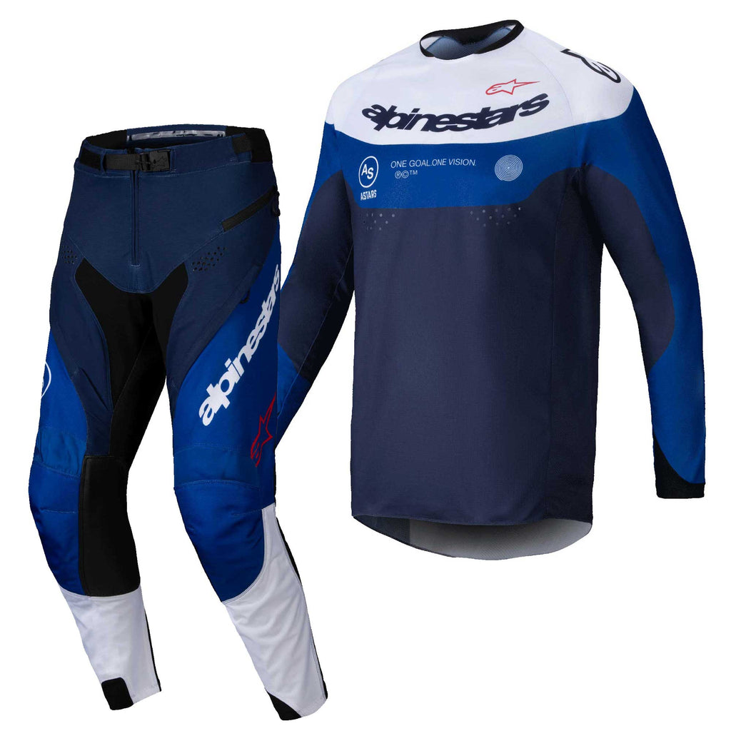 Alpinestars ENDURO Jersey & Pant Kit Deal PRO-Dura (Navy/Bright Blue/White)