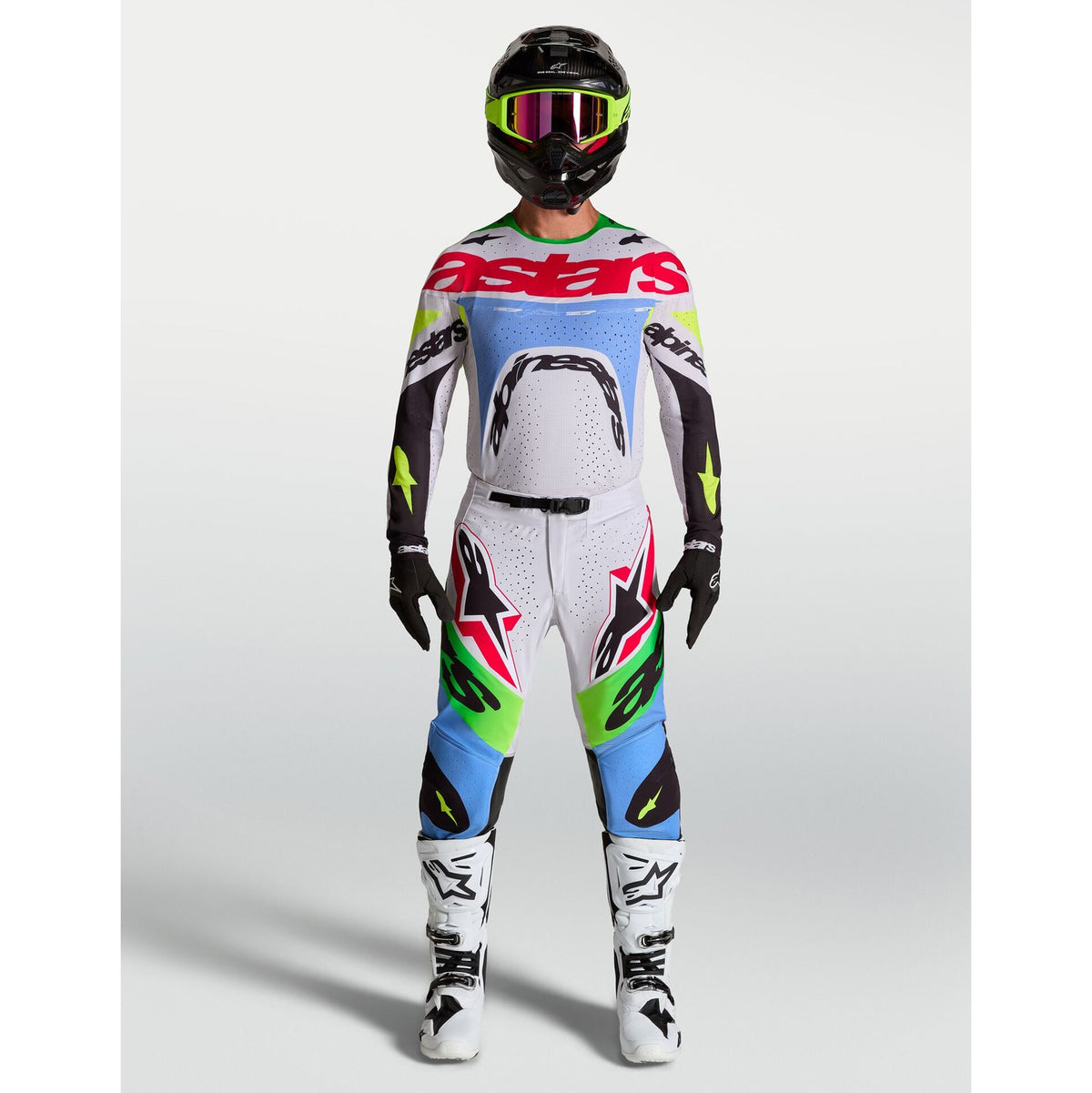 Alpinestars Supertech DYNA MX Jersey (Light Lilac/Green Fluo/Black)