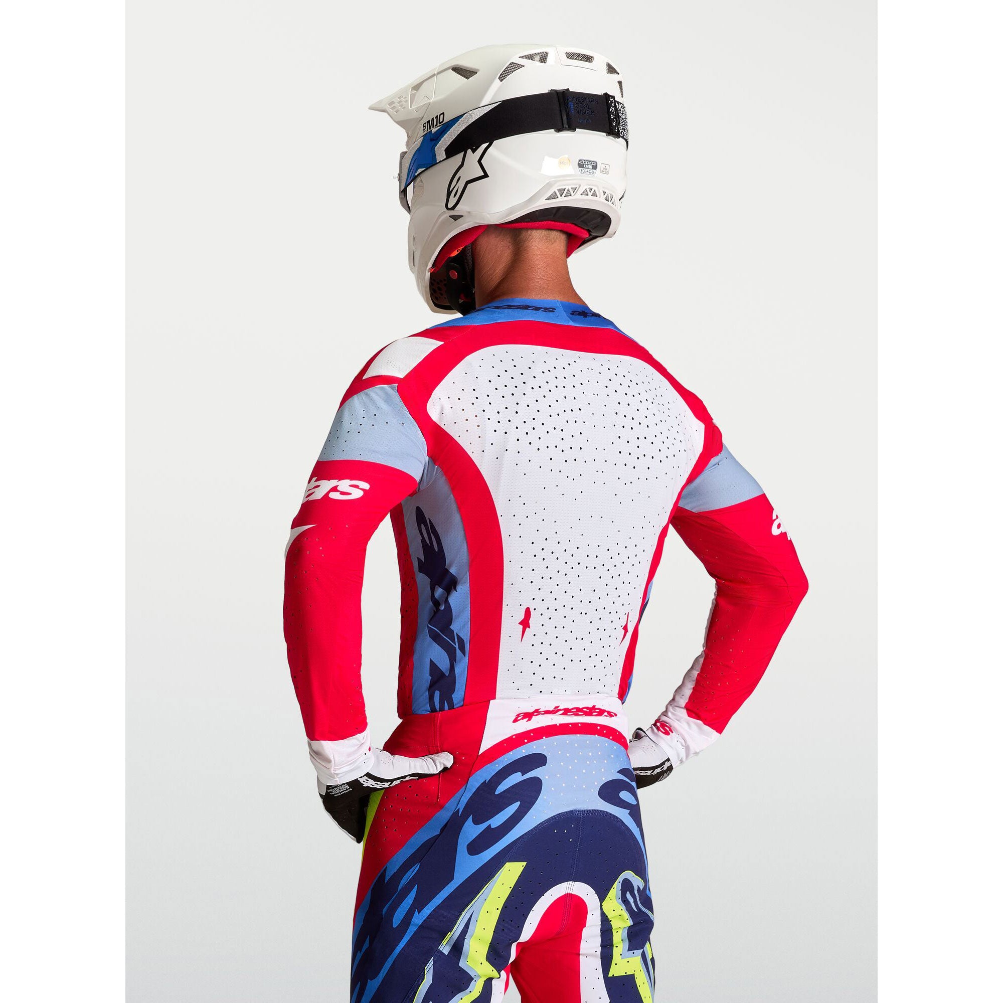 Alpinestars SuperTech DYNA Kit Deal (Fire Red/White/Navy Blue)