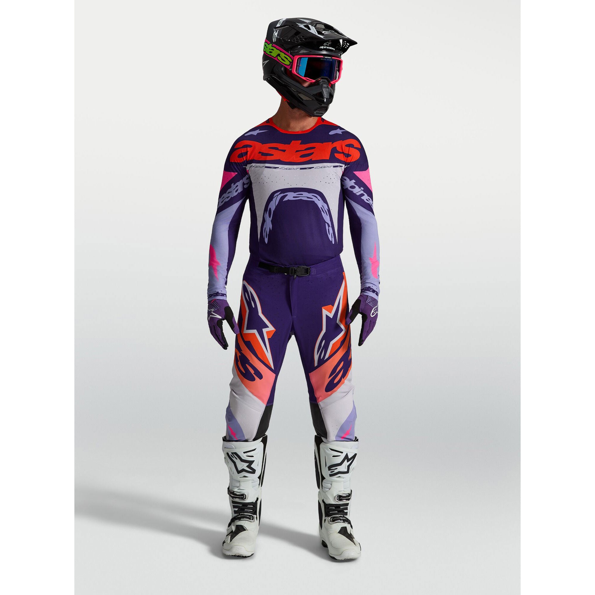 Alpinestars SuperTech DYNA Kit Deal (Light Violet/Deep Purple/Pink Fluo)