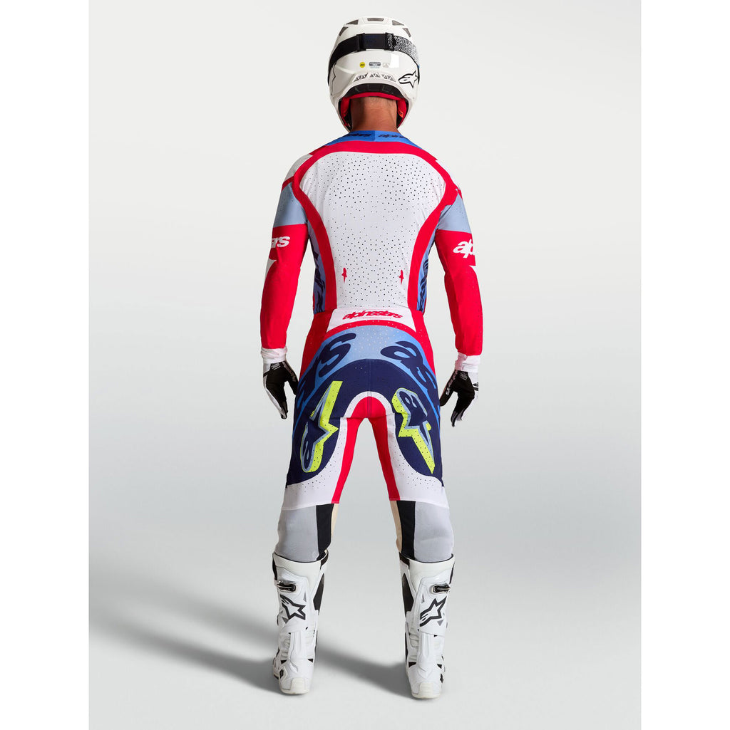 Alpinestars SuperTech DYNA Kit Deal (Fire Red/White/Navy Blue)
