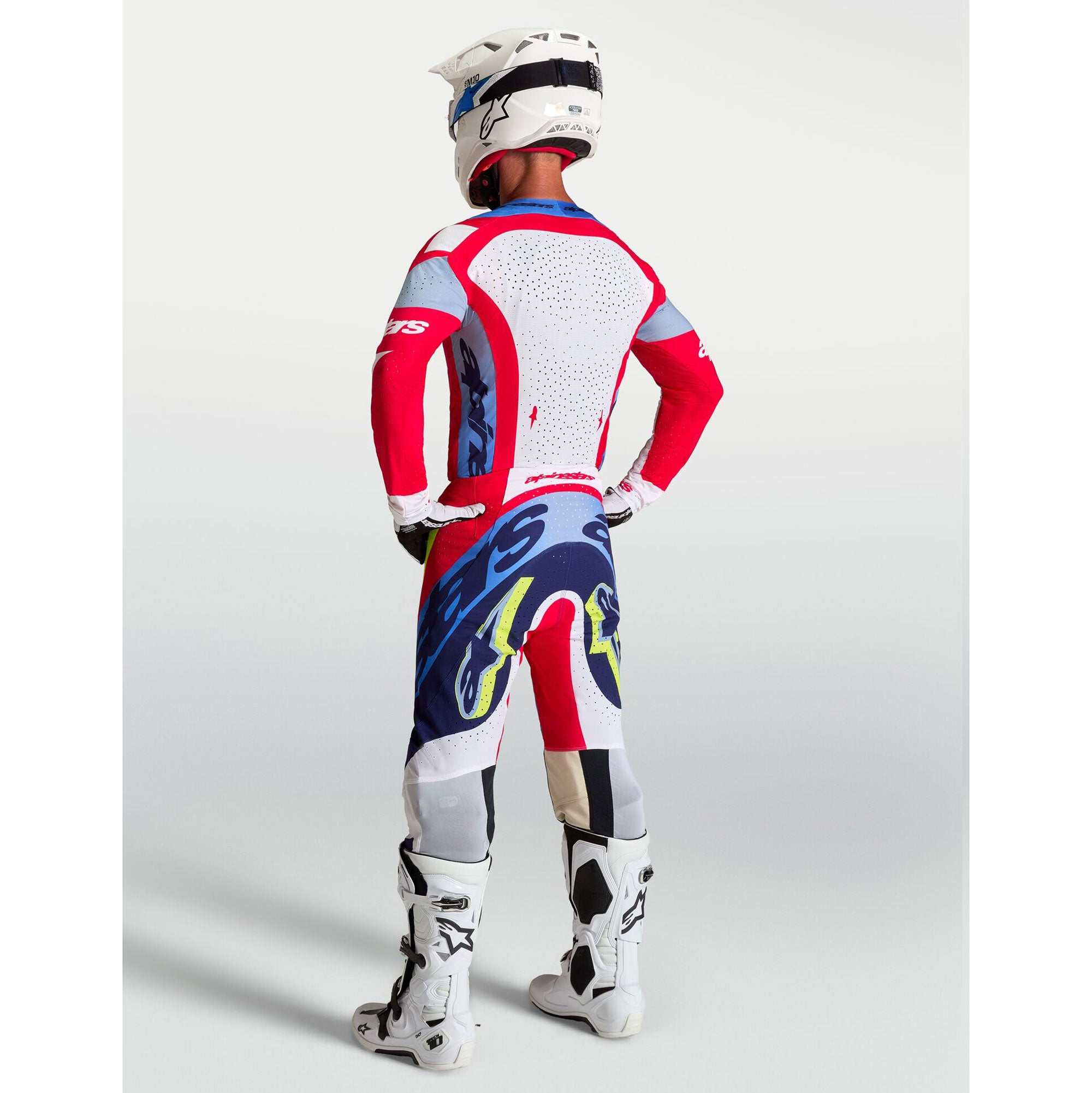 Alpinestars SuperTech DYNA Kit Deal (Fire Red/White/Navy Blue)