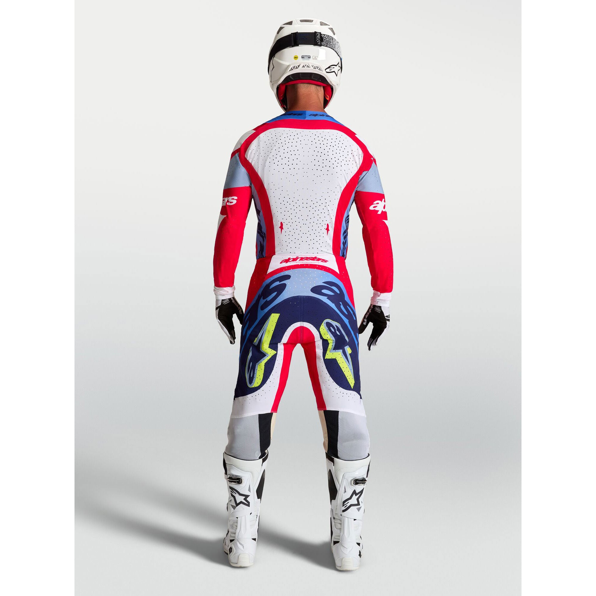 Alpinestars SuperTech DYNA Kit Deal (Fire Red/White/Navy Blue)