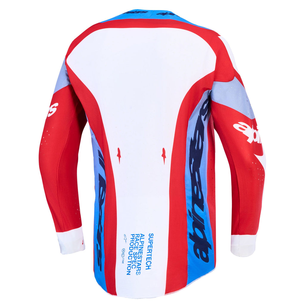 Alpinestars Supertech DYNA MX Jersey (Fire Red/White/Navy Blue)
