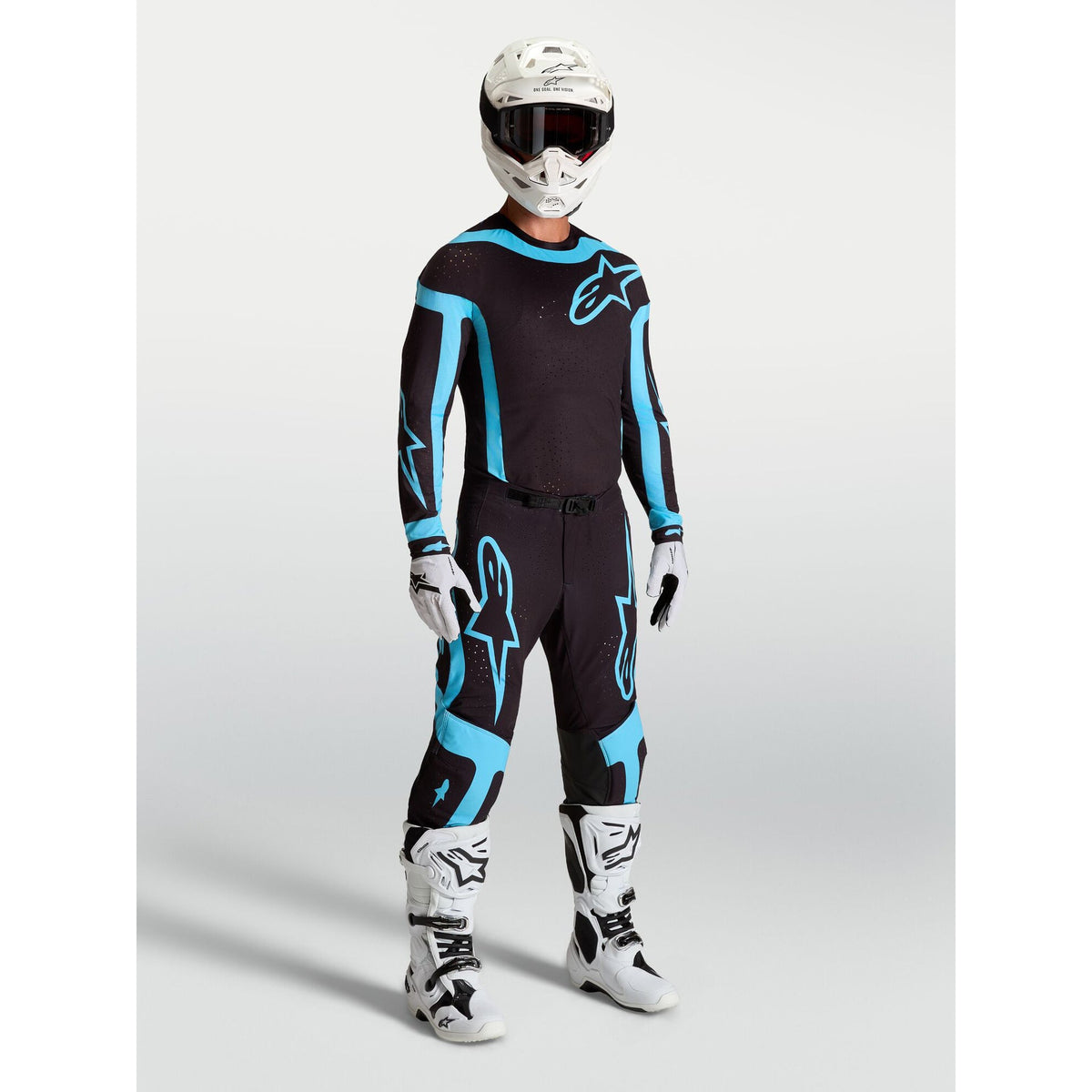 Alpinestars Supertech VESTA MX Jersey (Black/Turquoise)