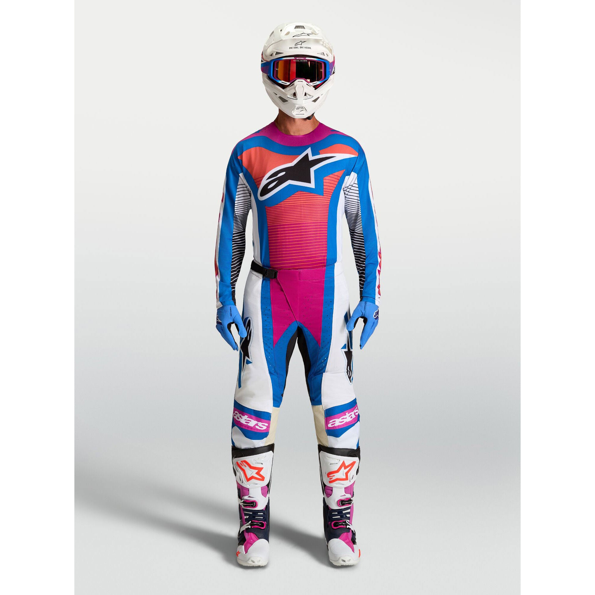 Alpinestars Techstar MAVEN Kit Deal (White/Hot Coral/Blithe Blue)