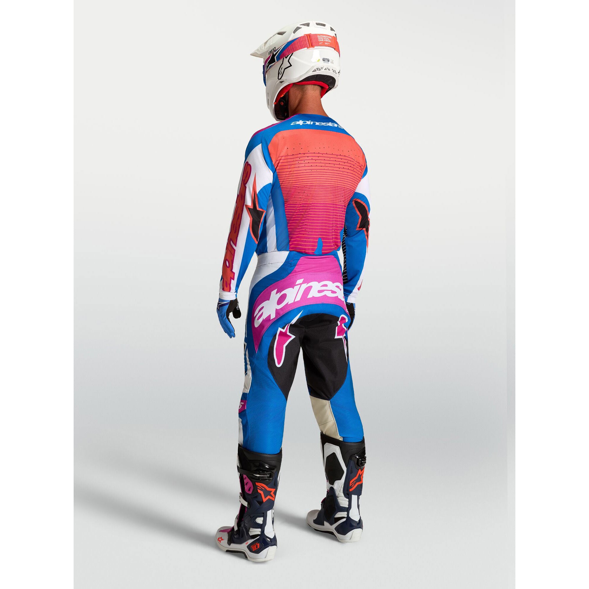 Alpinestars Techstar MAVEN Kit Deal (White/Hot Coral/Blithe Blue)