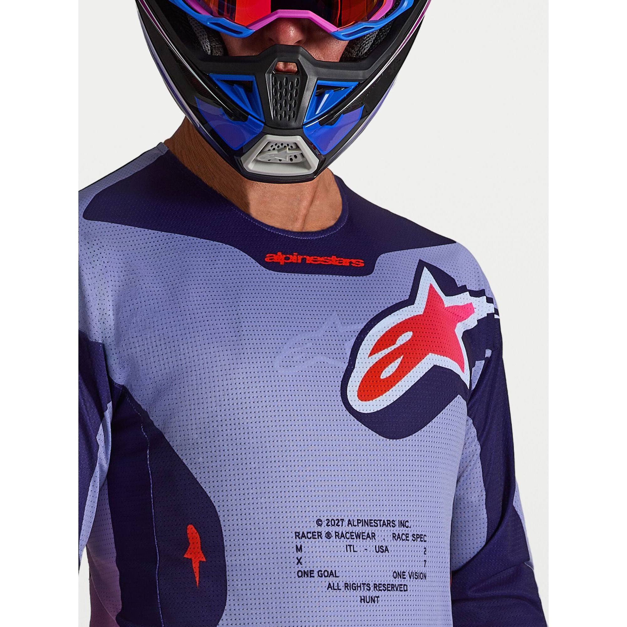 Alpinestars Racer AIR HUNT MX Gear Set (Light Violet/Deep Purple/Pink Fluo)
