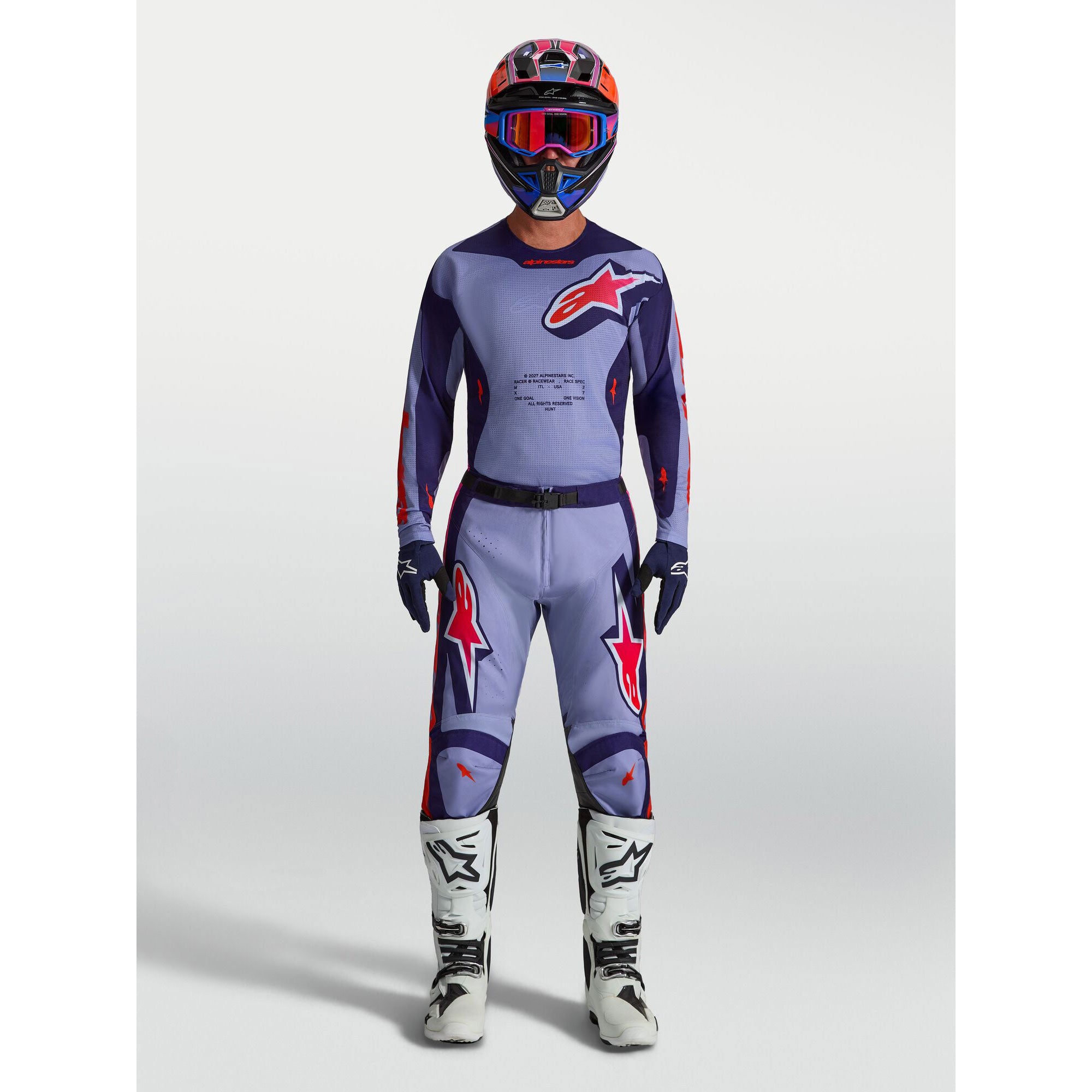 Alpinestars Racer AIR HUNT MX Gear Set (Light Violet/Deep Purple/Pink Fluo)