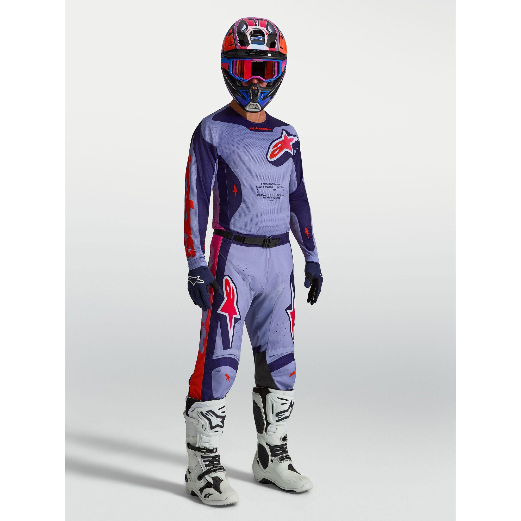 Alpinestars Racer AIR HUNT MX Gear Set (Light Violet/Deep Purple/Pink Fluo)