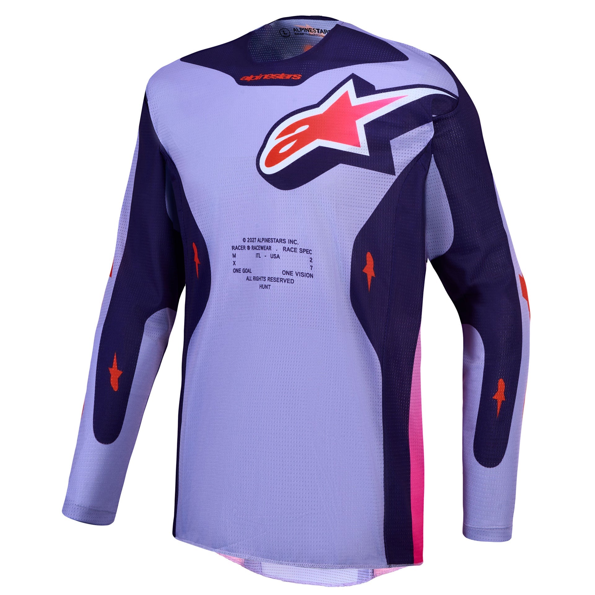 Alpinestars Racer AIR HUNT MX Jersey (Light Violet/Deep Purple/Pink Fluo)