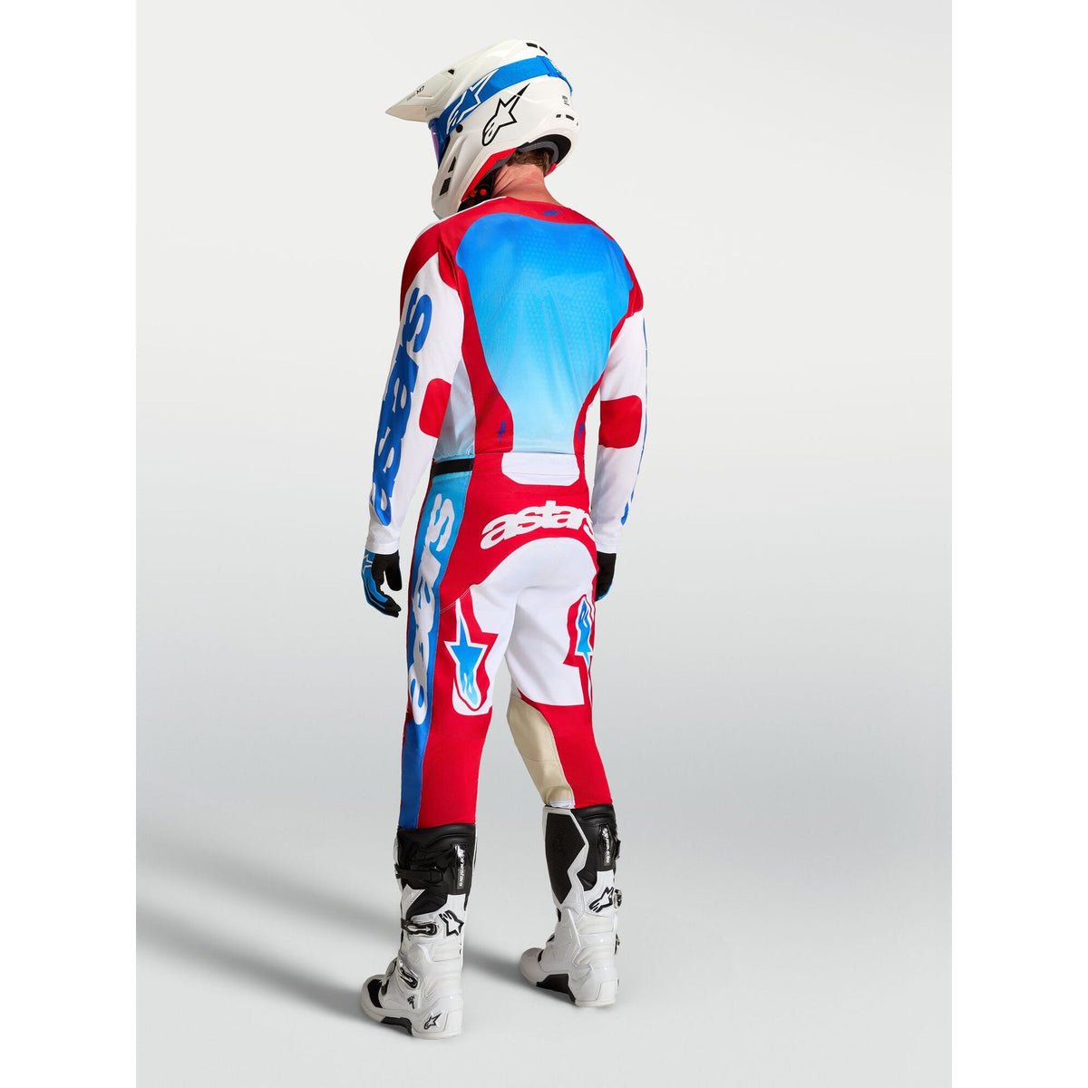 Alpinestars Racer HUNT MX Jersey (White/Fire Red/Ucla Blue)