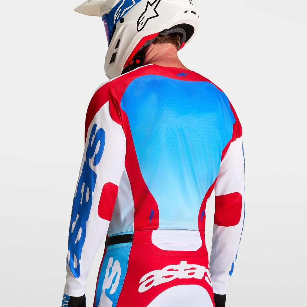 Alpinestars Racer HUNT MX Gear Set (White/Fire Red/Ucla Blue)