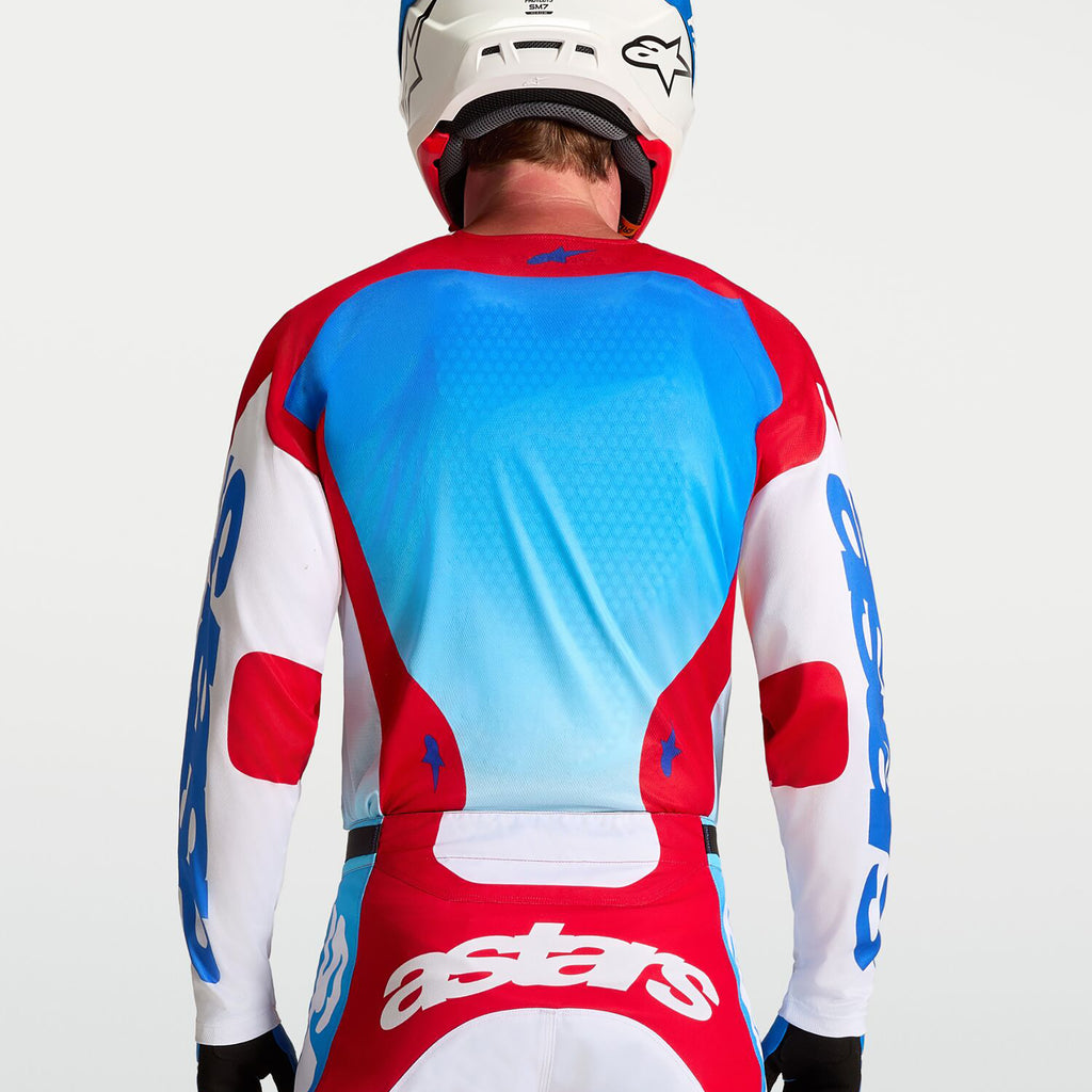Alpinestars Racer HUNT MX Gear Set (White/Fire Red/Ucla Blue)