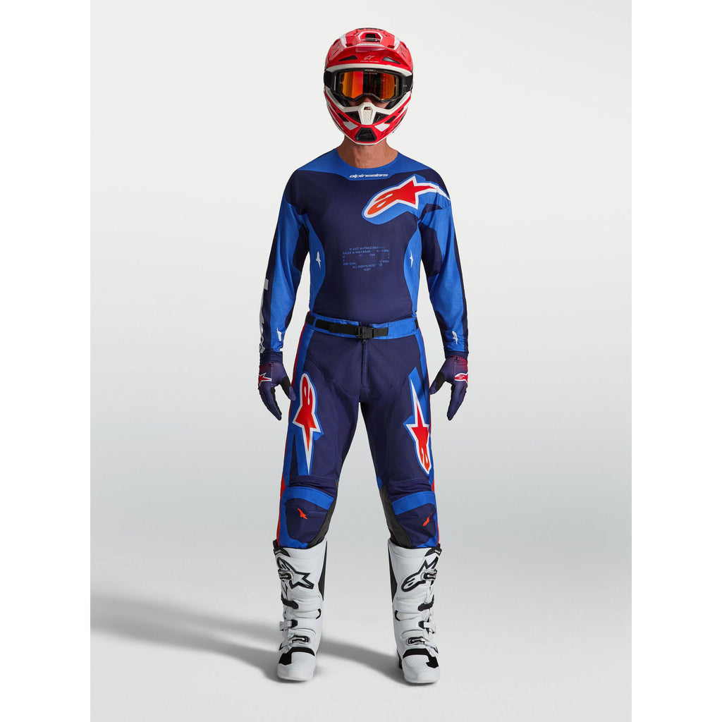 Alpinestars Racer HUNT MX Gear Set (Strong Blue/Deep Blue/Fire Red)