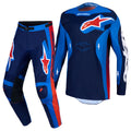 Alpinestars Racer HUNT MX Gear Set (Strong Blue/Deep Blue/Fire Red)