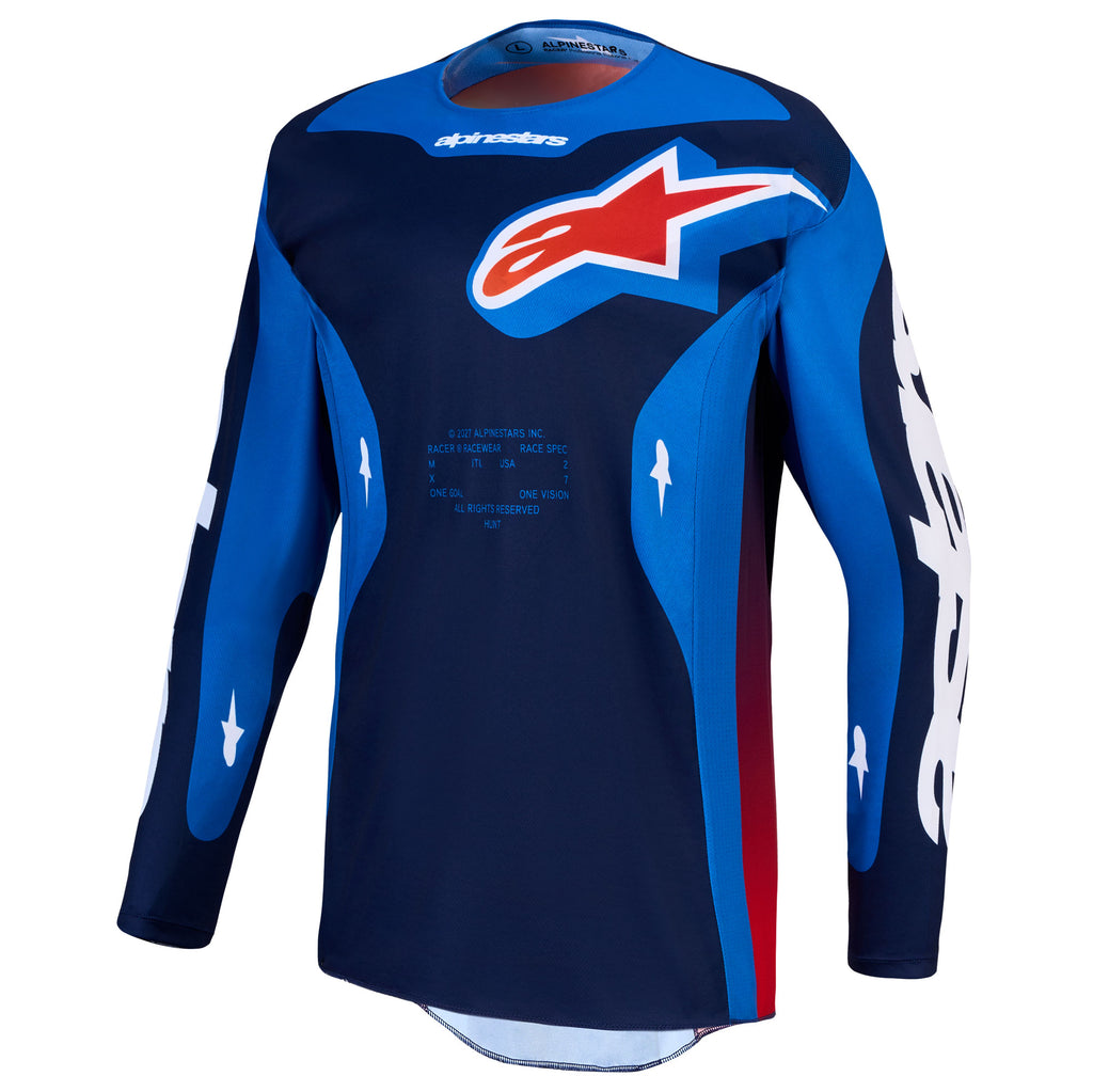 Alpinestars Racer HUNT MX Gear Set (Strong Blue/Deep Blue/Fire Red)