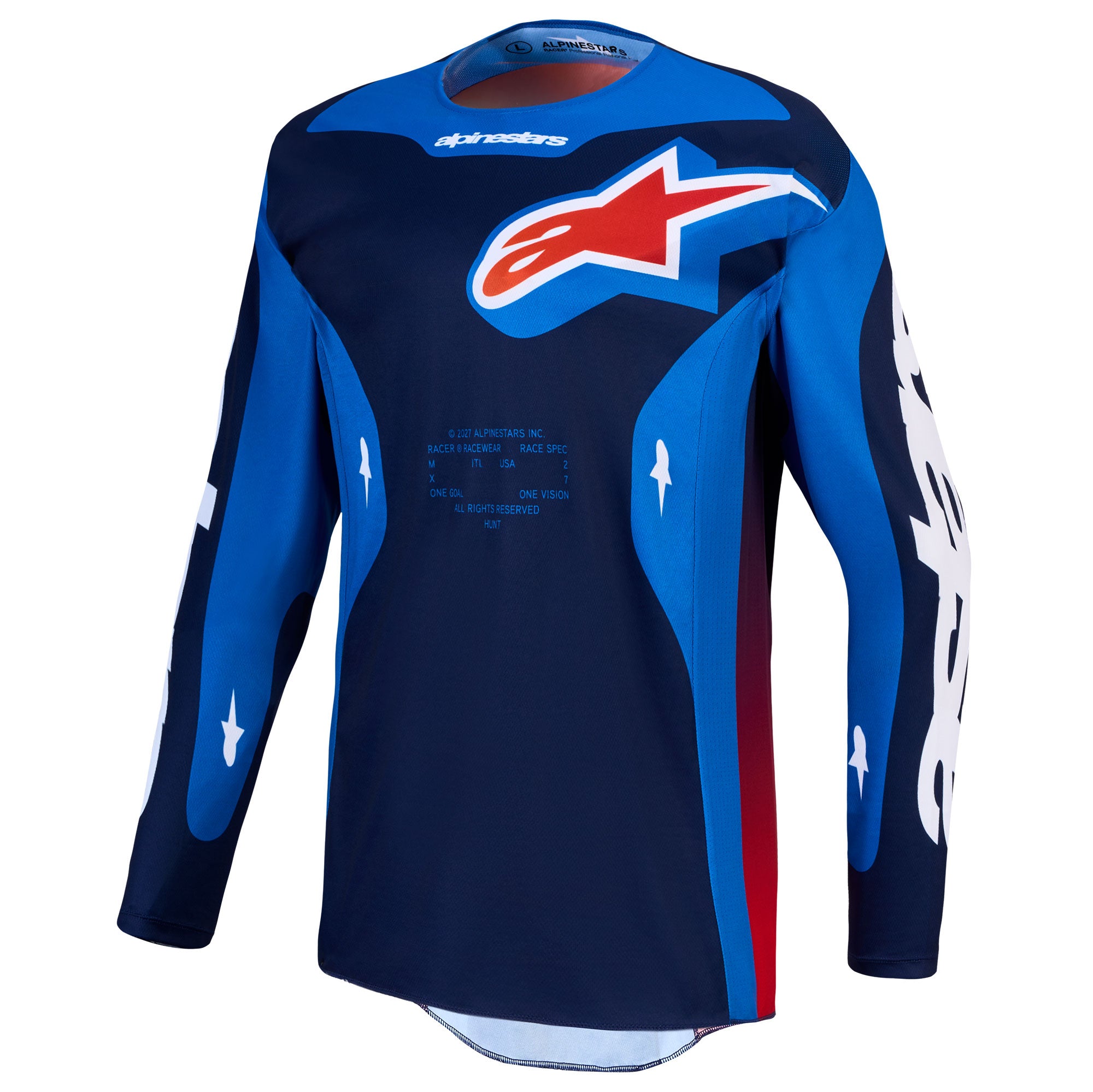 Alpinestars Racer HUNT MX Gear Set (Strong Blue/Deep Blue/Fire Red)