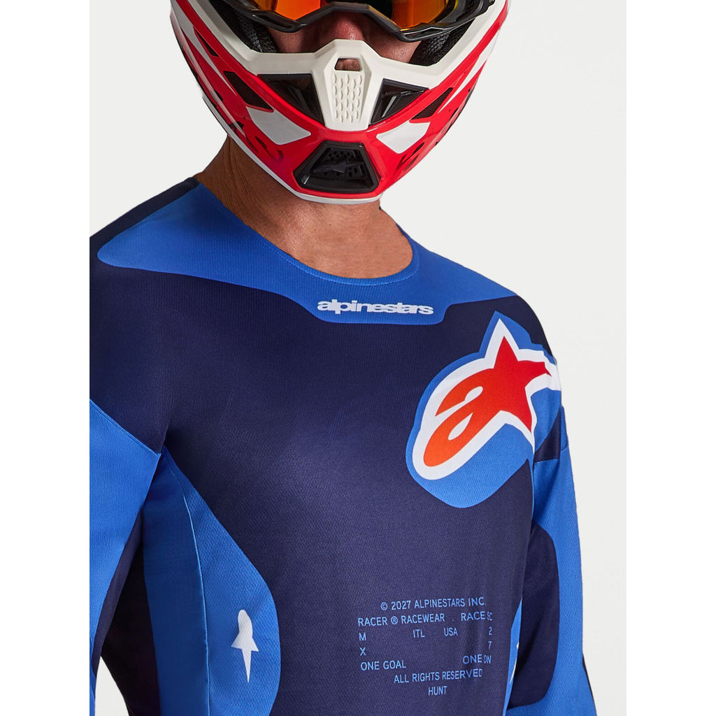 Alpinestars Racer HUNT MX Gear Set (Strong Blue/Deep Blue/Fire Red)
