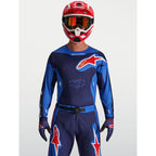 Alpinestars Racer HUNT MX Gear Set (Strong Blue/Deep Blue/Fire Red)