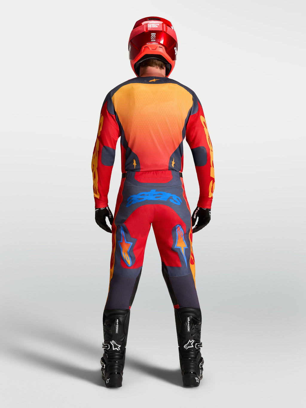 Alpinestars Racer HUNT MX Gear Set (Fire Red/Graystone/Hot Coral)
