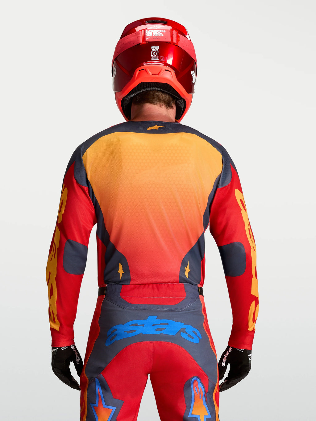 Alpinestars Racer HUNT MX Gear Set (Fire Red/Graystone/Hot Coral)