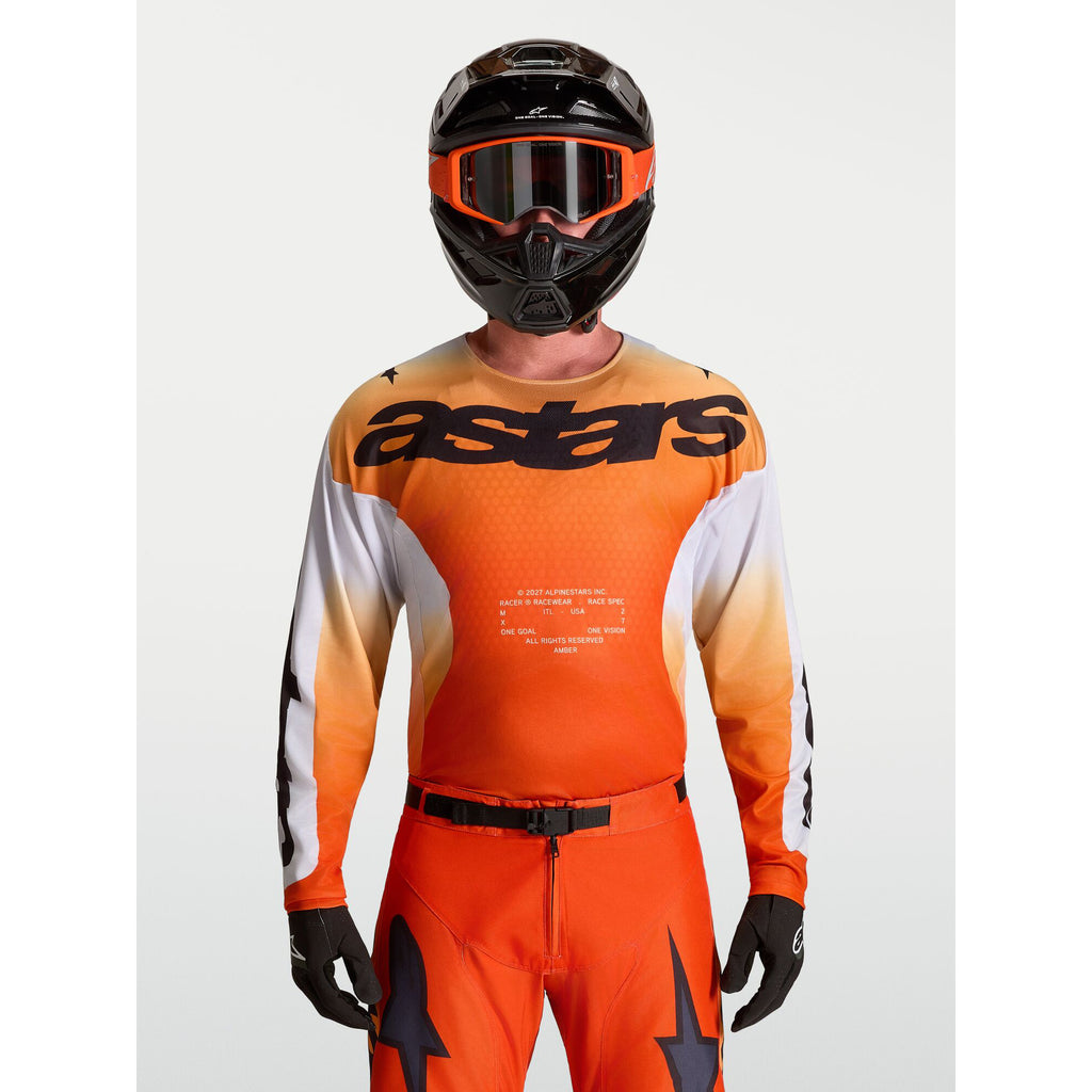 Alpinestars Racer AMBER MX Gear Set (Cardinal Red/Light Lilac/Black)