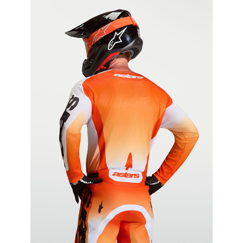 Alpinestars Racer AMBER MX Jersey (Cardinal Red Light Lilac Black)