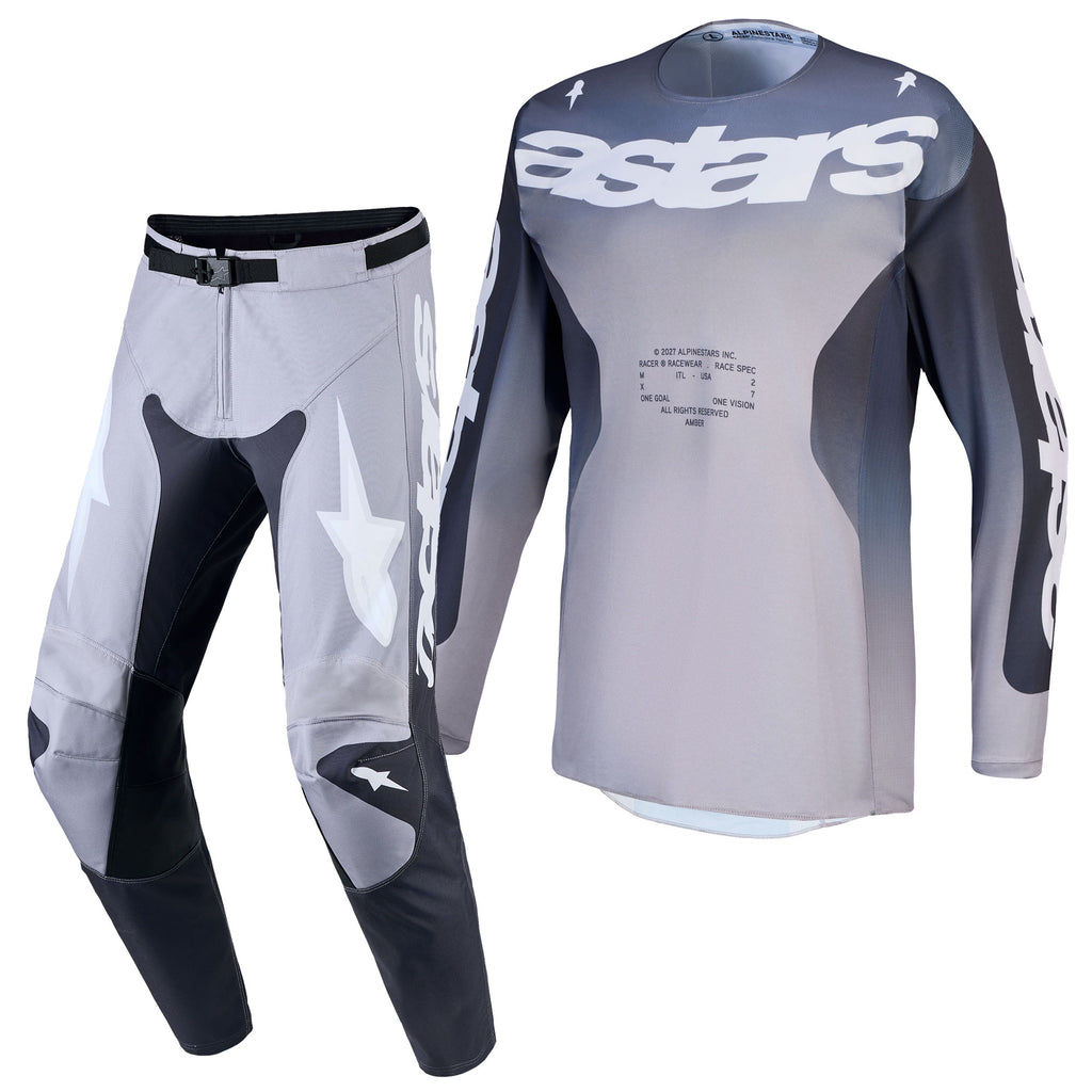 Alpinestars Racer AMBER MX Gear Set (Graystone/Cold Grey/Light Lilac)