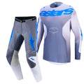 Alpinestars Racer AMBER MX Gear Set (Ash Gray/Light Lilac/Ucla Blue)