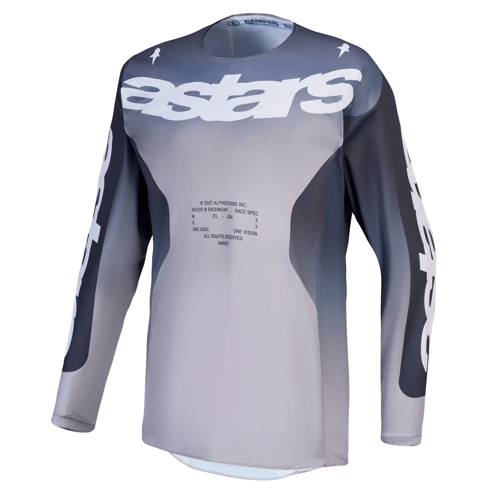 Alpinestars Youth Fluid AMBER MX Jersey (Graystone/Cold Grey/Light Lilac)