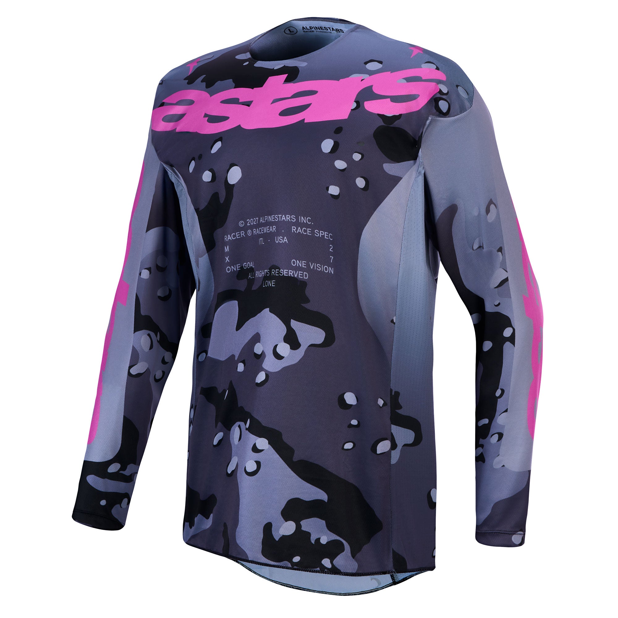 Alpinestars Racer LONE MX Gear Set (Grey Camo/Purple)