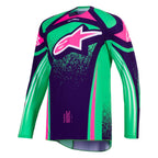 Alpinestars (MX26) MX Jersey - TechStar NOMUR (Deep Purple/Green/Pink Fluo)