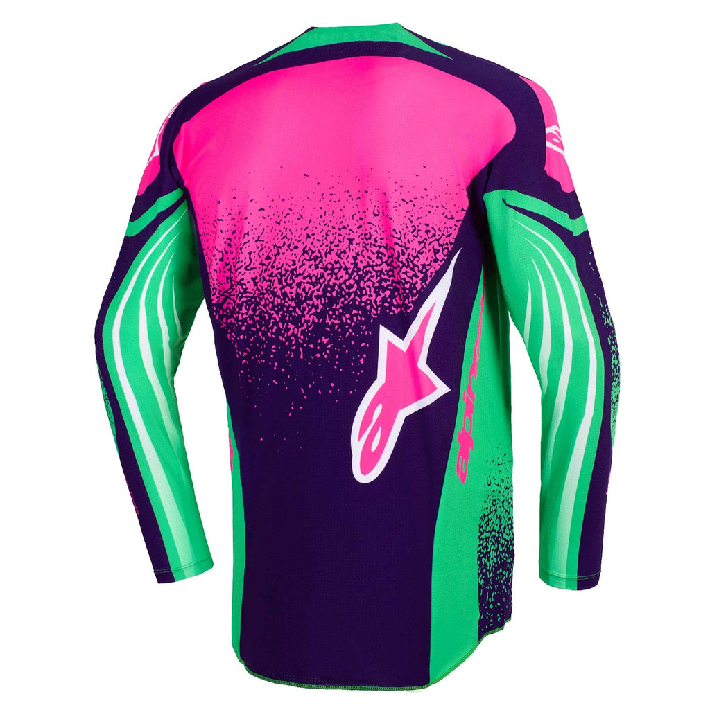 Alpinestars (MX26) MX Jersey - TechStar NOMUR (Deep Purple/Green/Pink Fluo)