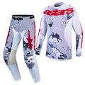 Alpinestars Racer AIR LONE MX Gear Set (Grey Camo/White/Fire Red)