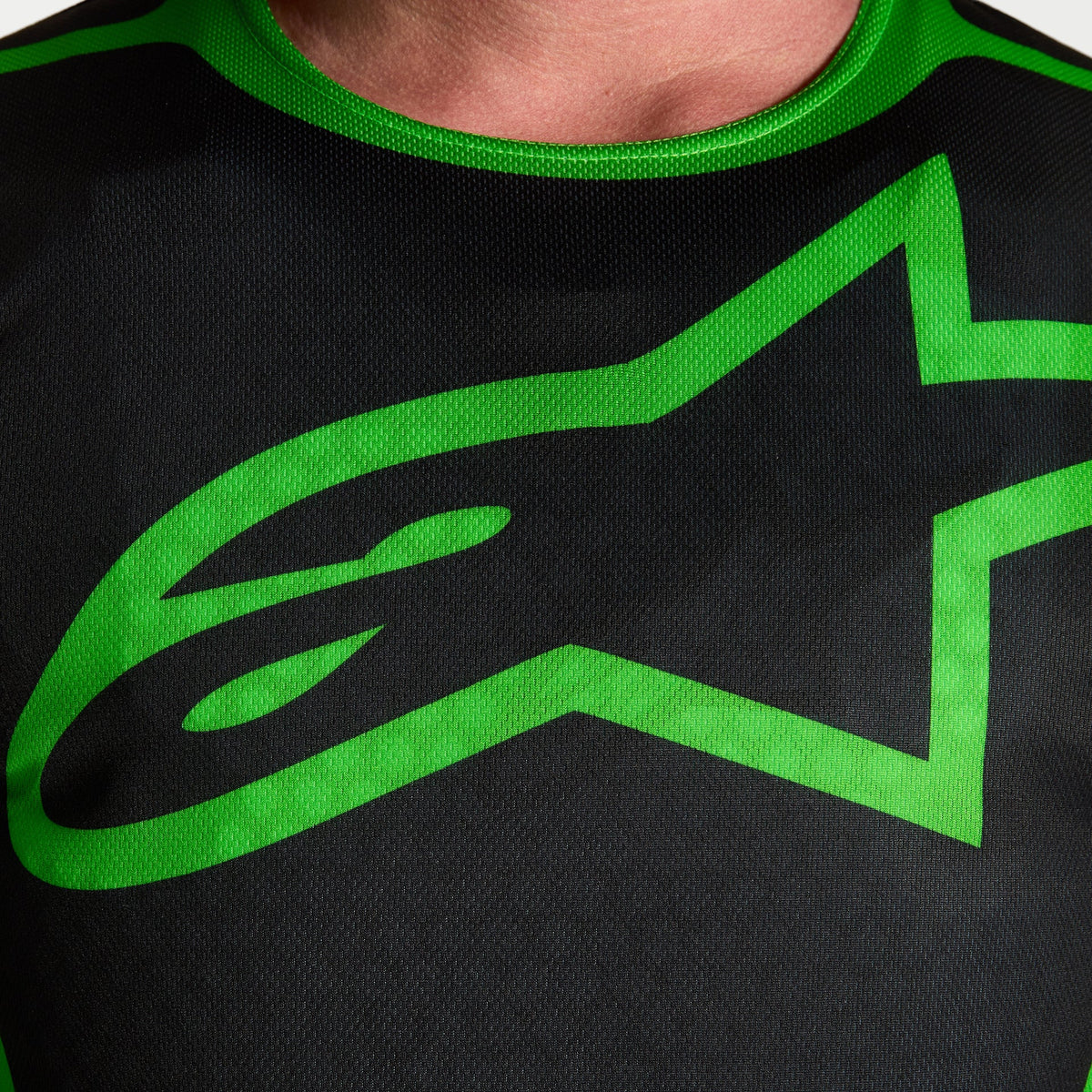 Alpinestars Fluid APEX V2 MX Jersey (Black/Green Fluo)