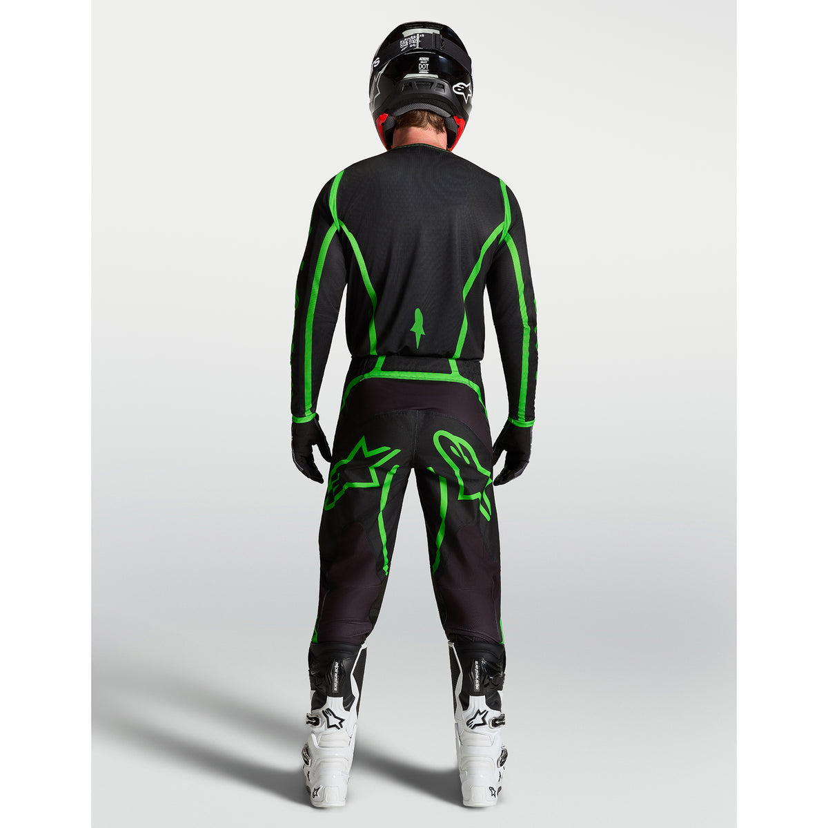 Alpinestars Fluid APEX V2 MX Gear Set (Black/Fluo Green)
