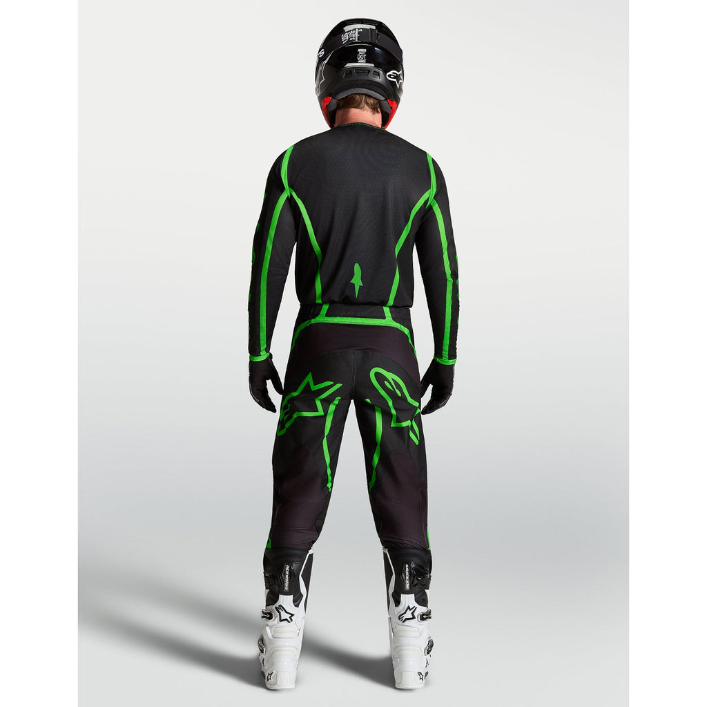 Alpinestars Fluid APEX V2 MX Jersey (Black/Green Fluo)