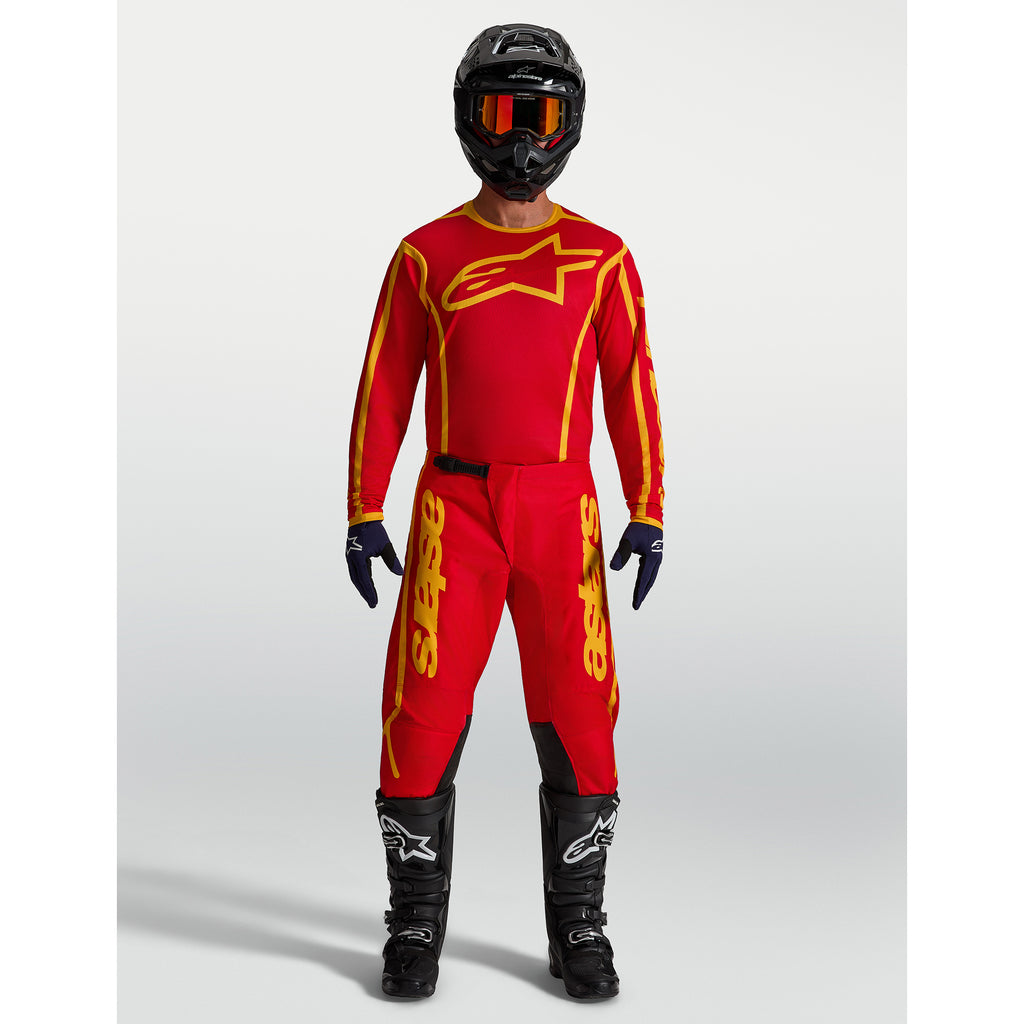 Alpinestars Fluid APEX V2 MX Gear Set (Fire Red/Gold)