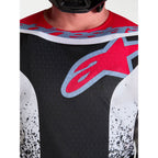 Alpinestars Fluid DRAG MX Gear Set (Black/White/Light Blue/Red Fluo)
