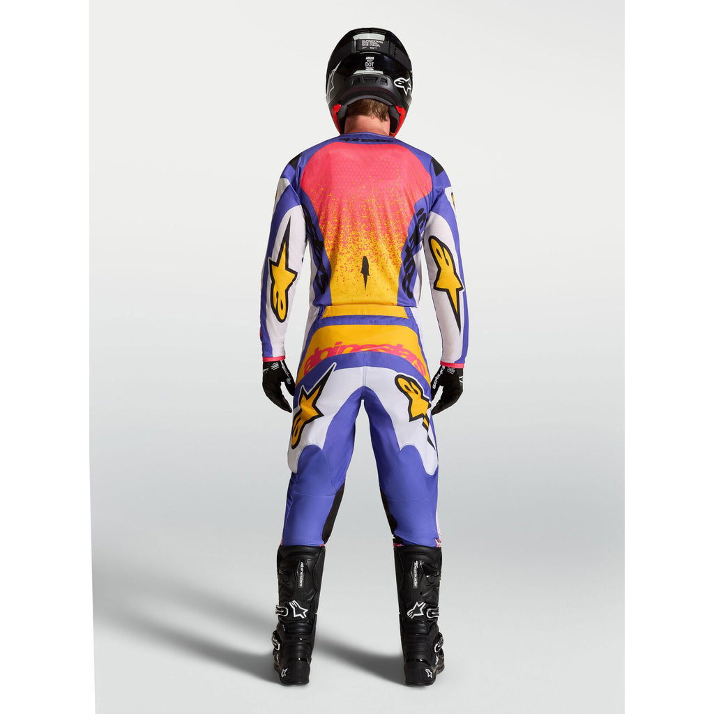 Alpinestars Fluid DRAG MX Gear Set (Light Lilac/Blue Iris/Gold)