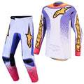 Alpinestars Fluid DRAG MX Gear Set (Light Lilac/Blue Iris/Gold)