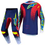 Alpinestars Youth Fluid DRAG MX Gear Set (Blue Navy/Fire Red/White)