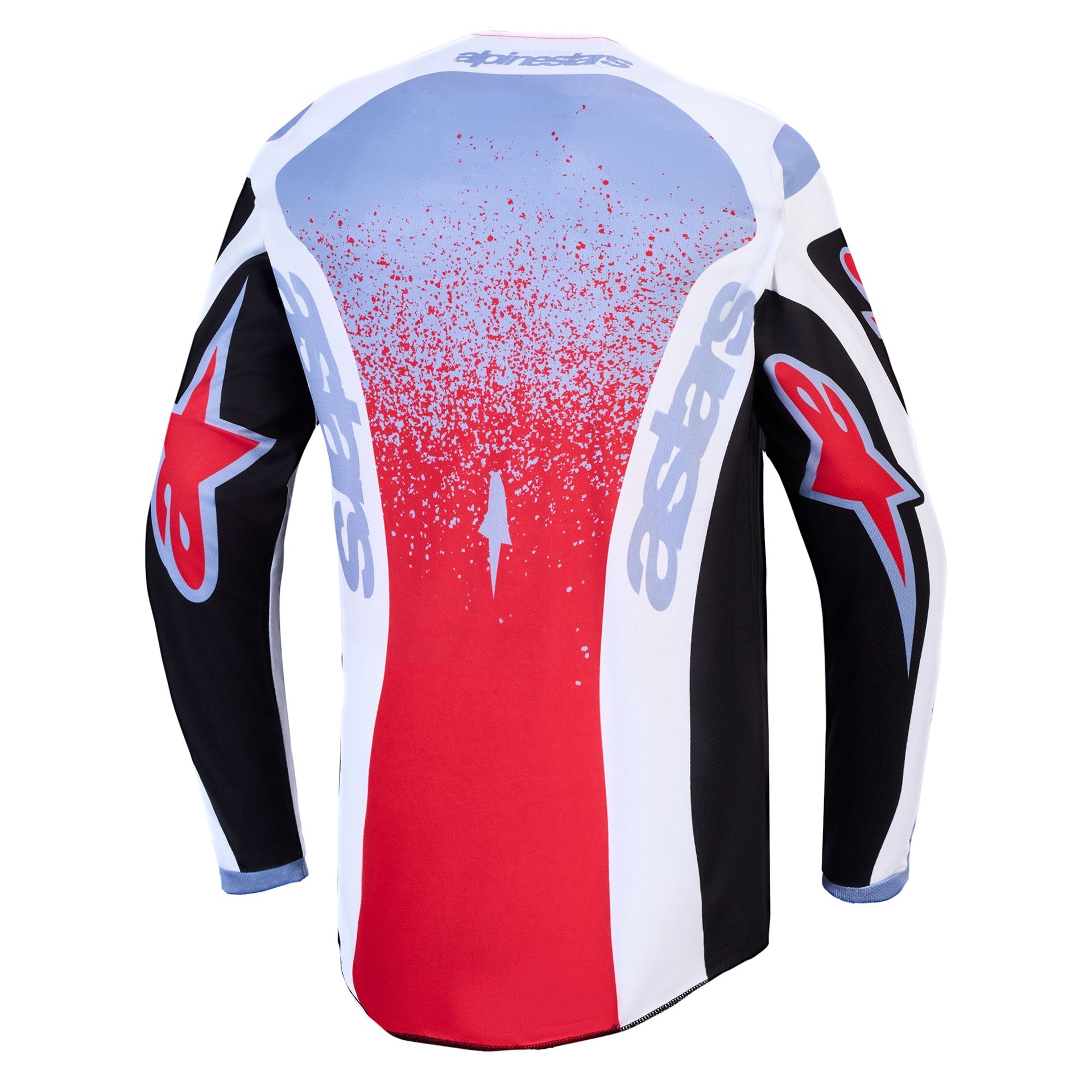 Alpinestars Fluid DRAG MX Jersey (Black/White/Light Blue/Red Fluo)