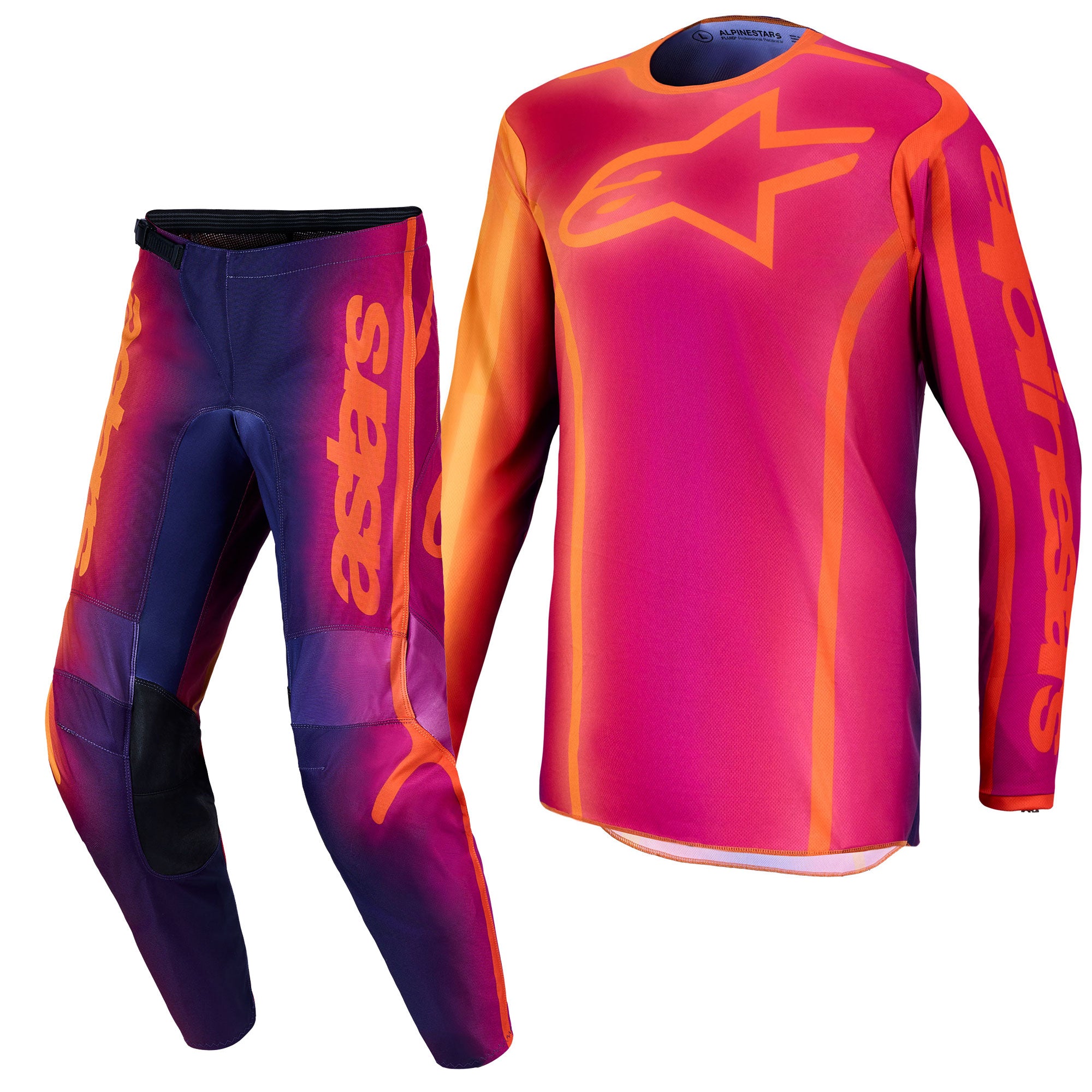 Alpinestars Fluid KEPLER MX Gear Set (Dark Purple/Orange)