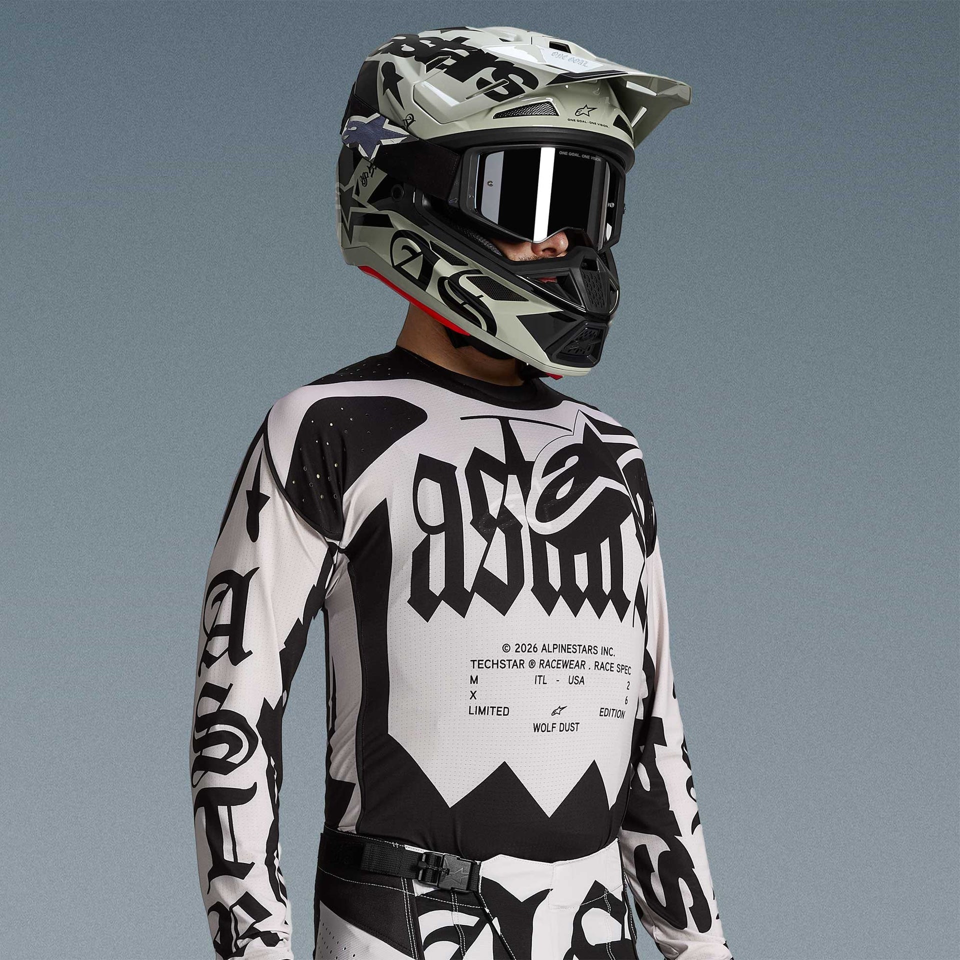 Alpinestars (Limited Edition) MX Jersey - Techstar WOLF DUST (Dune Black)