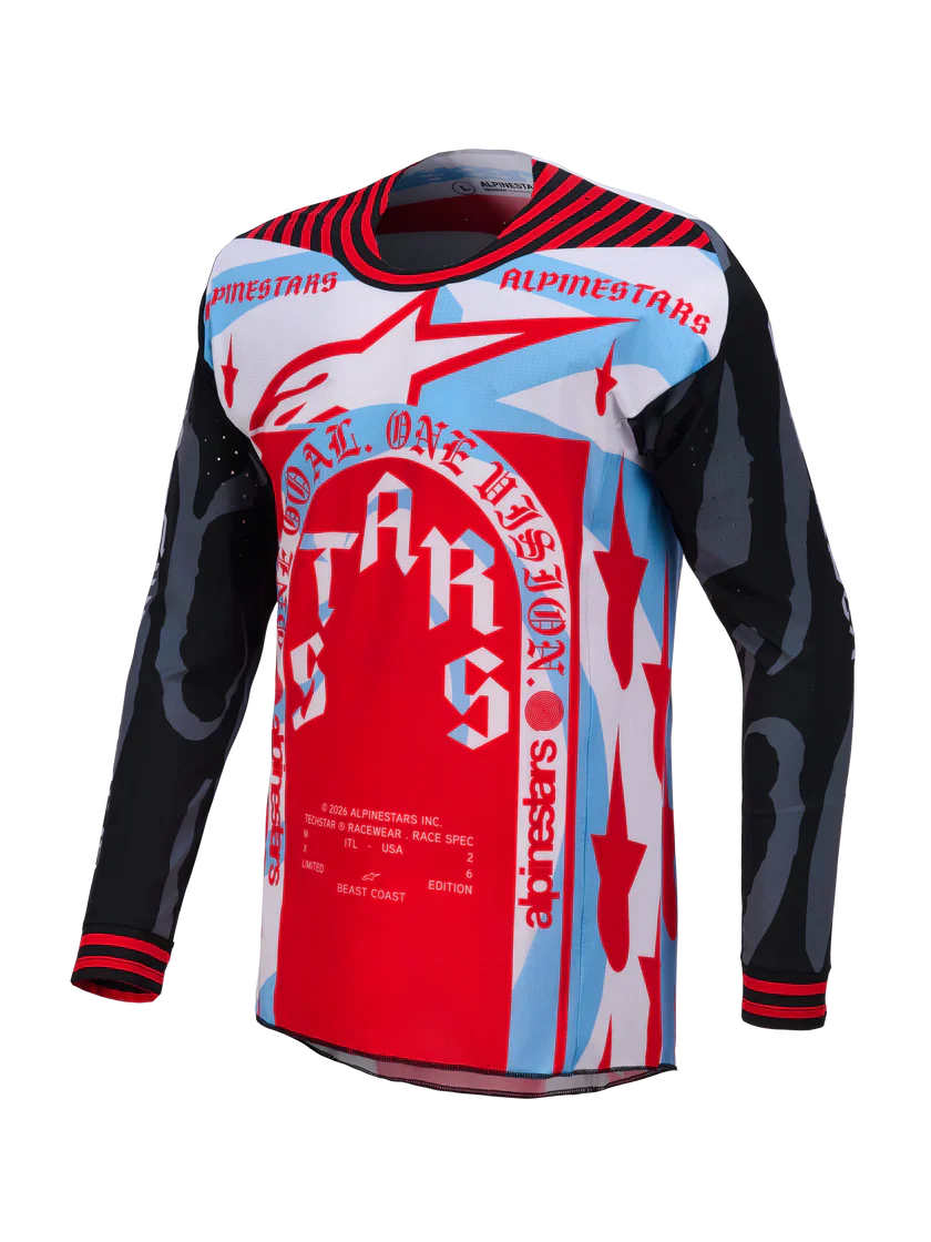 Alpinestars (Limited Edition) MX Jersey - Techstar BEAST (Pirate Black/Hot Orange))